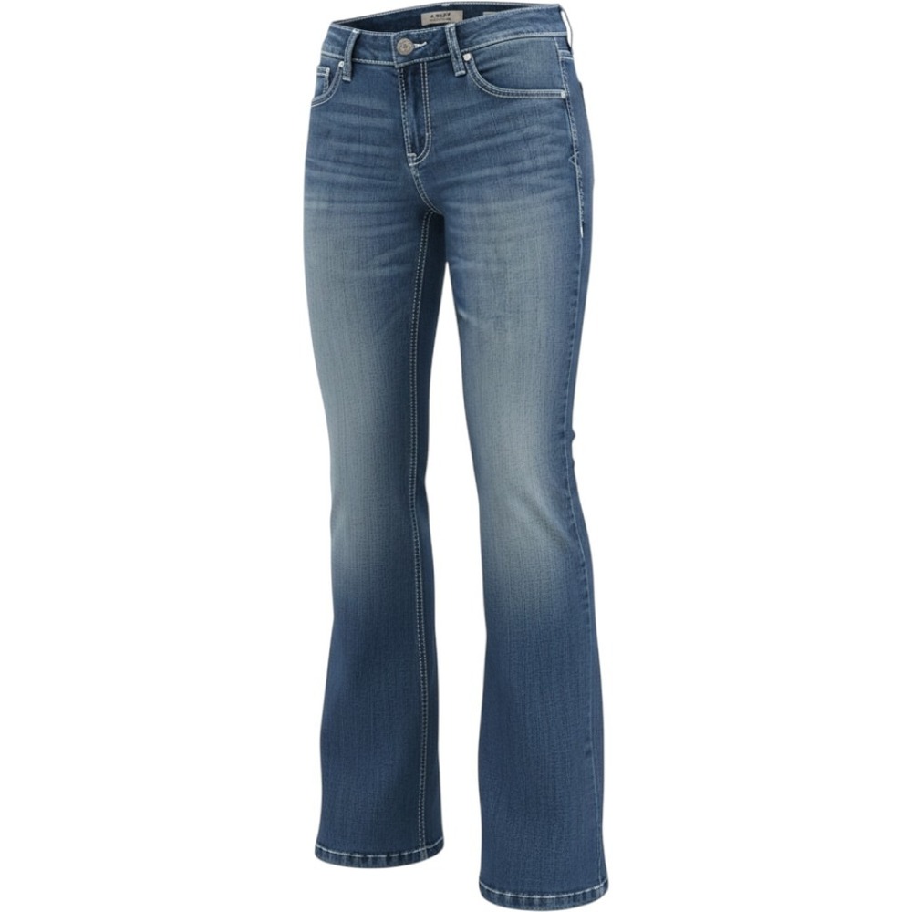 Ariat R.E.A.L. Denim Jeans Women 28S Blue Excellent Bootcut Mid Rise Western